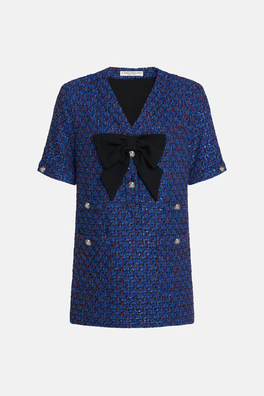 SEQUIN TWEED MINI DRESS