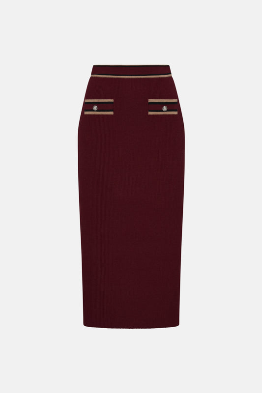 MERINO WOOL MIDI SKIRT