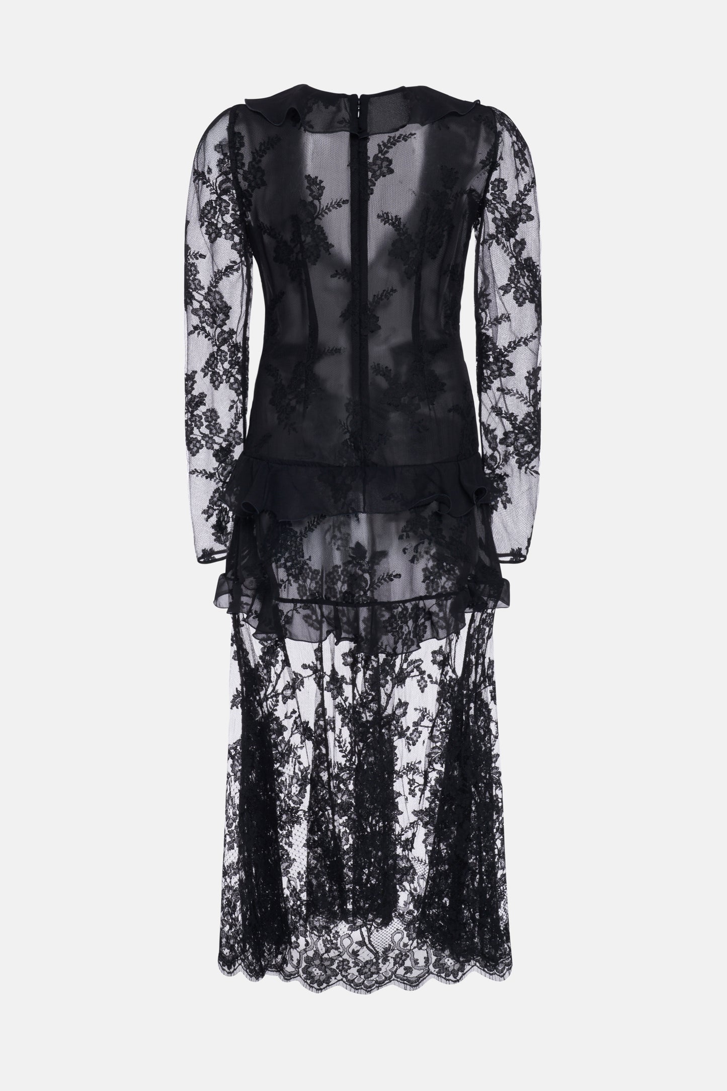 LACE DRESS WITH RUFFLES