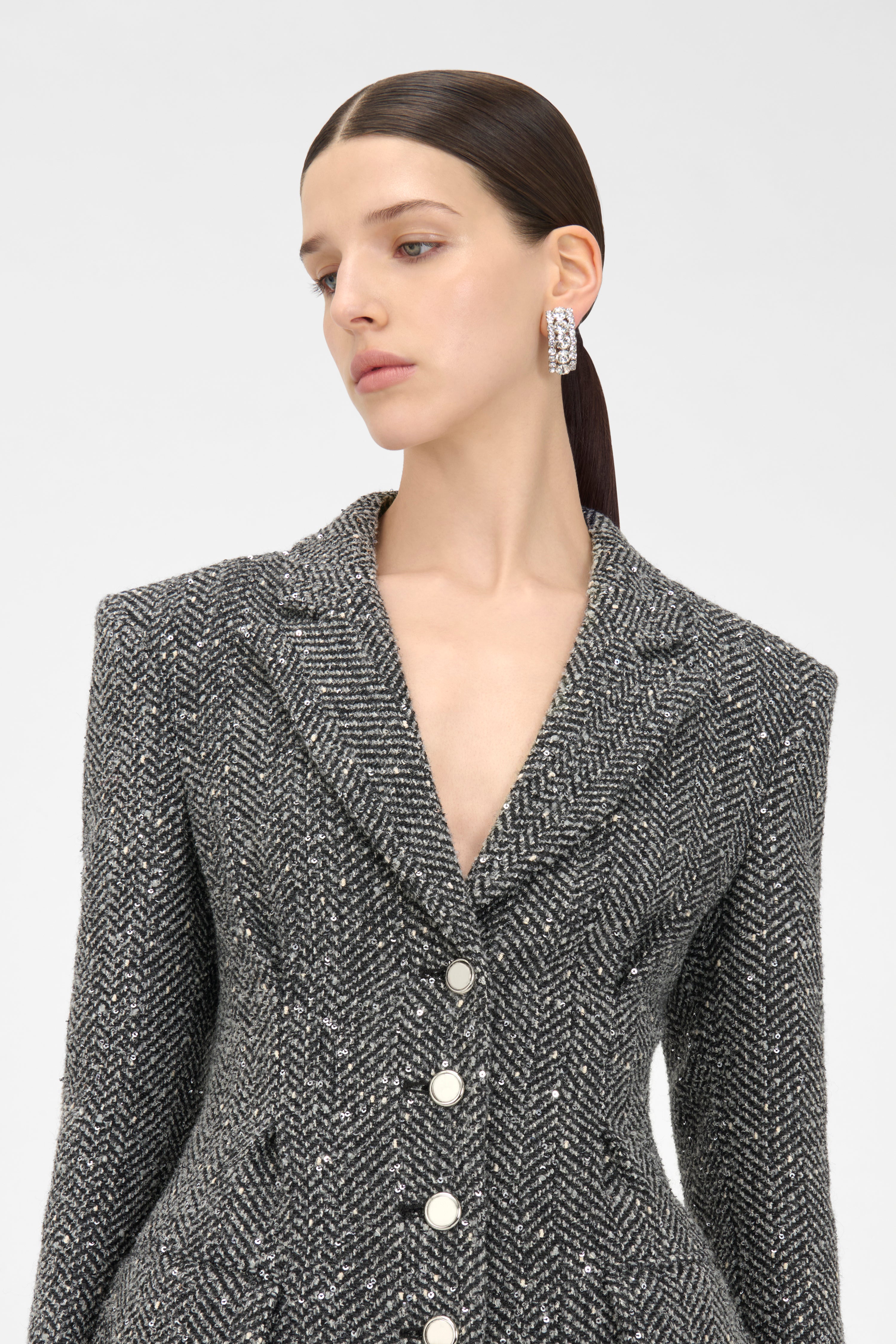 SEQUIN TWEED COAT – Alessandra Rich