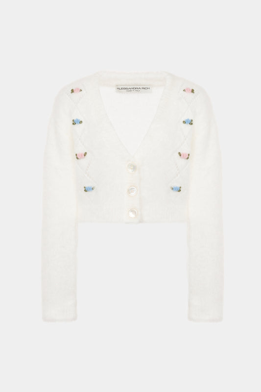 CARDED MOHAIR CARDIGAN