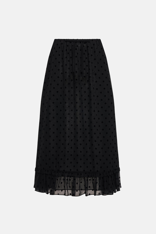 POLKA DOT SKIRT WITH BOW