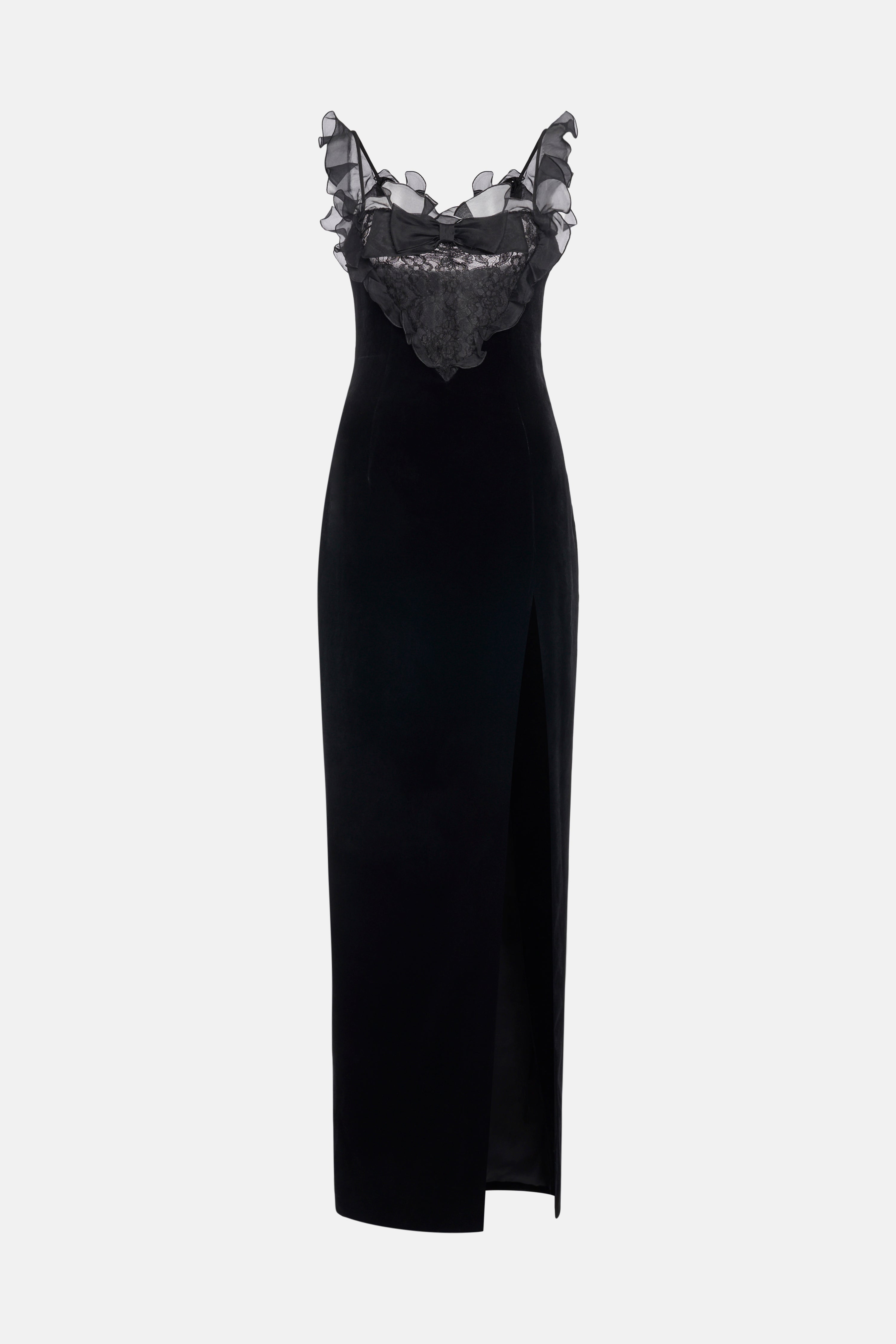 VELVET DRESS WITH LACE BUSTIER – Alessandra Rich VELVET DRESS WITH LACE BUSTIER – Alessandra Rich