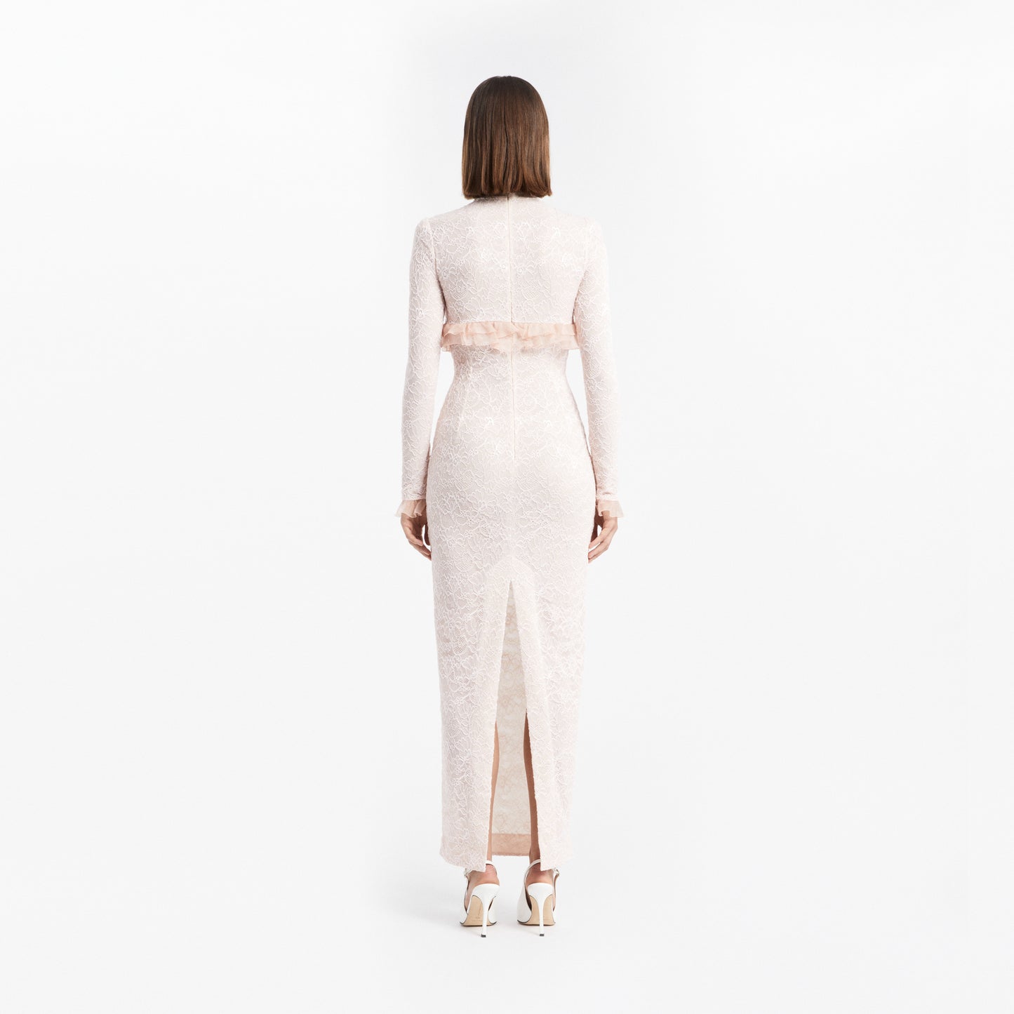 STRETCH LACE EVENING DRESS