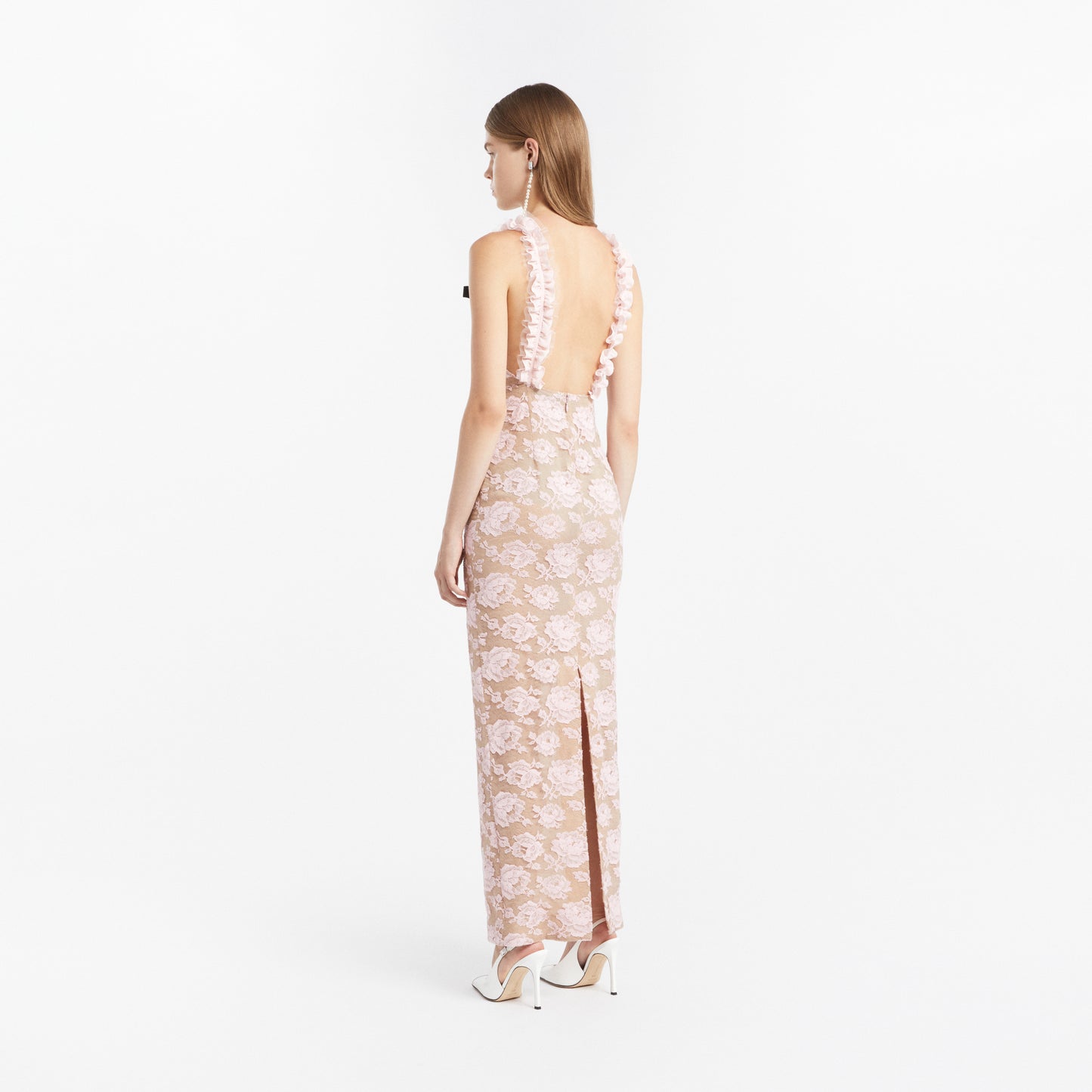 LACE EVENING SLIP DRESS