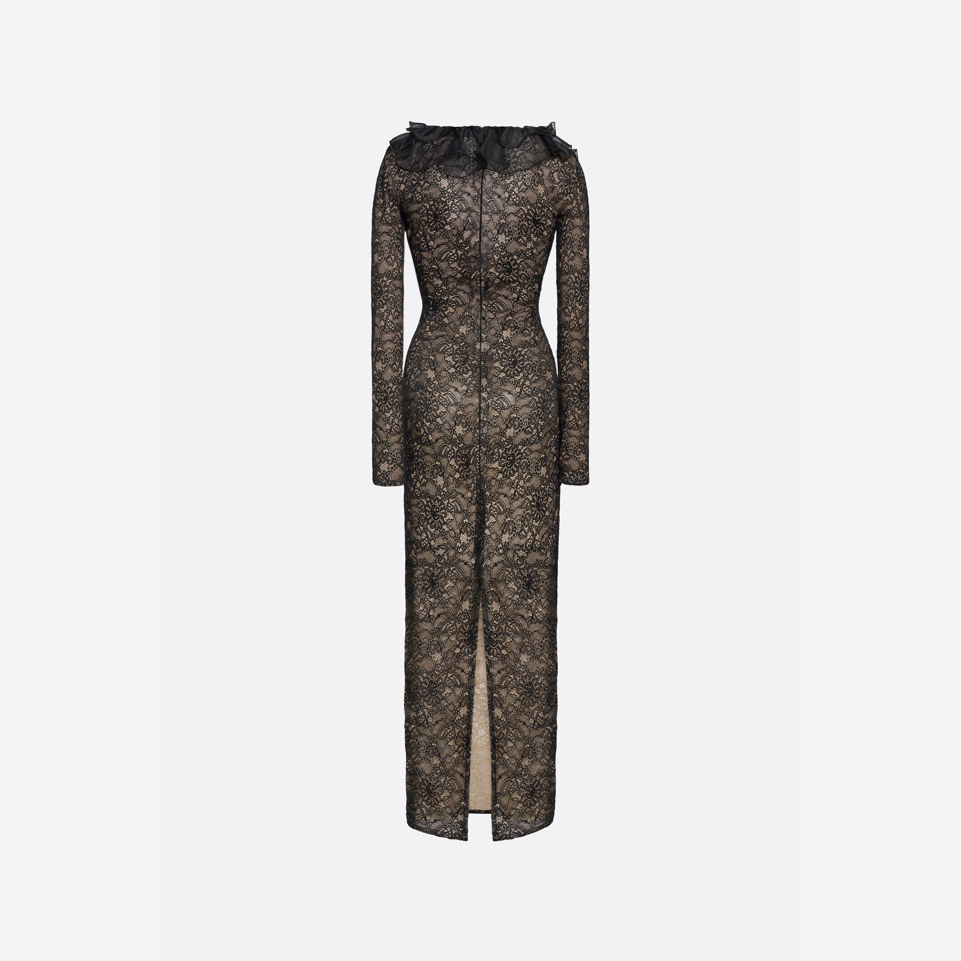 stretch lace dress Alessandra Rich Long Sleeve Dress in Black