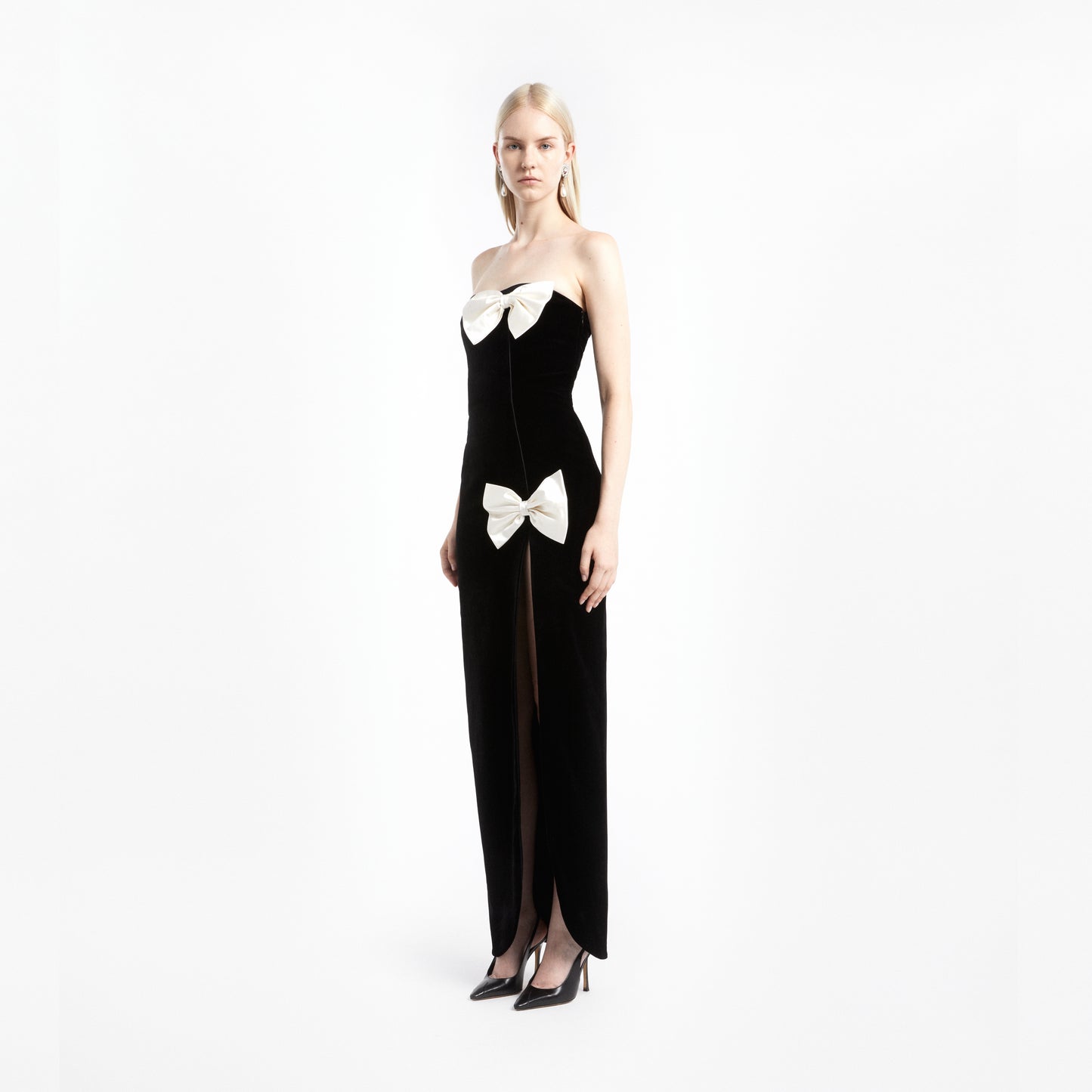 VELVET EVENING DRESS