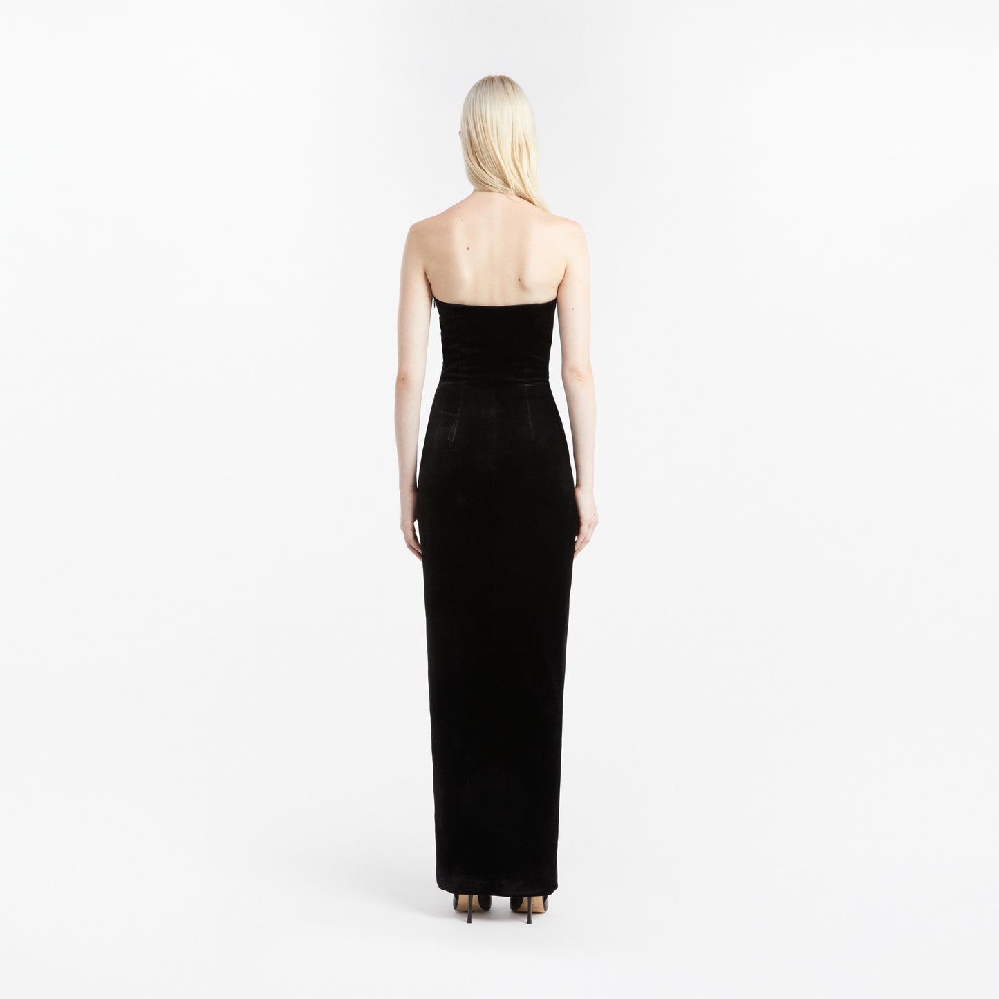 VELVET EVENING DRESS
