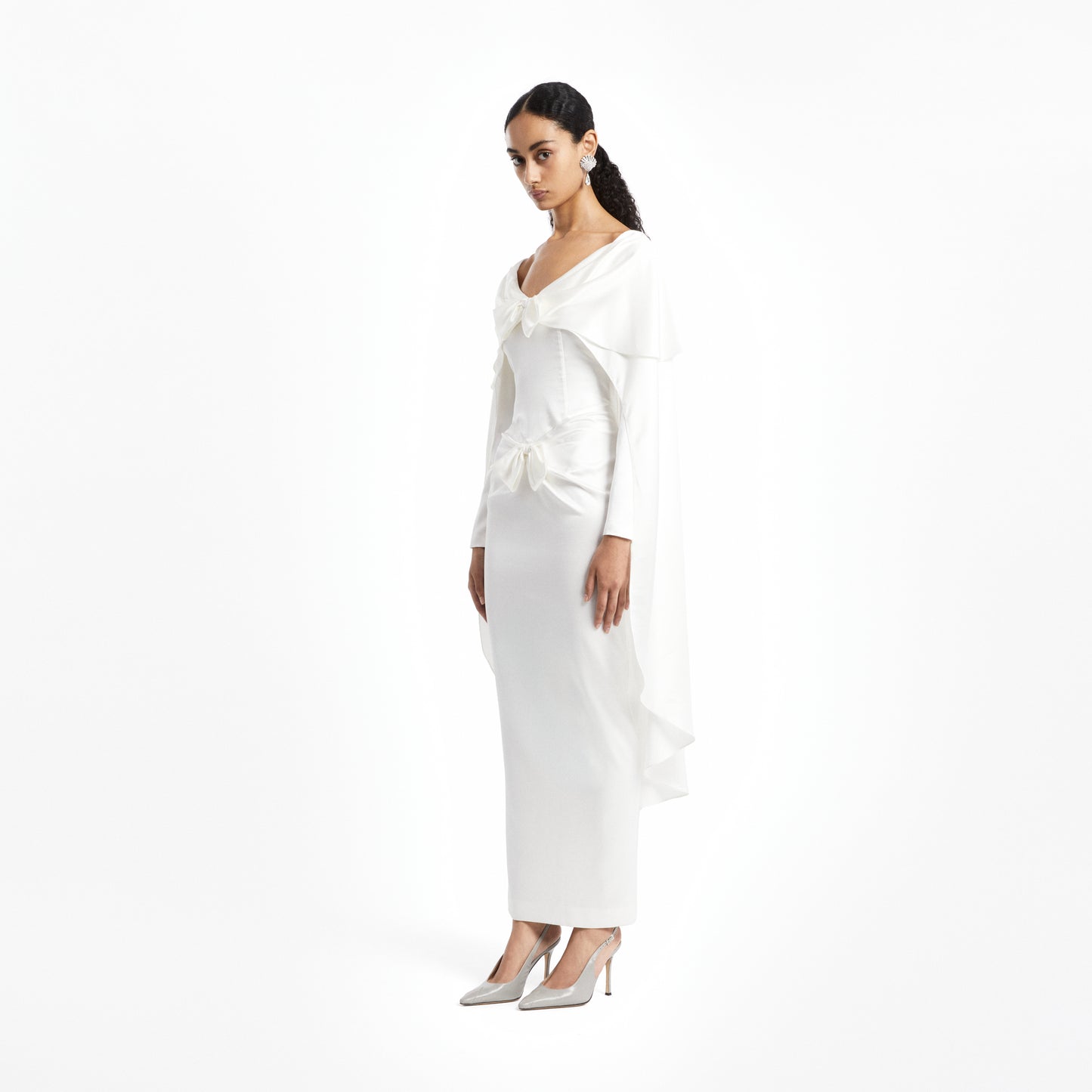 EVENING DRESS WITH CAPE