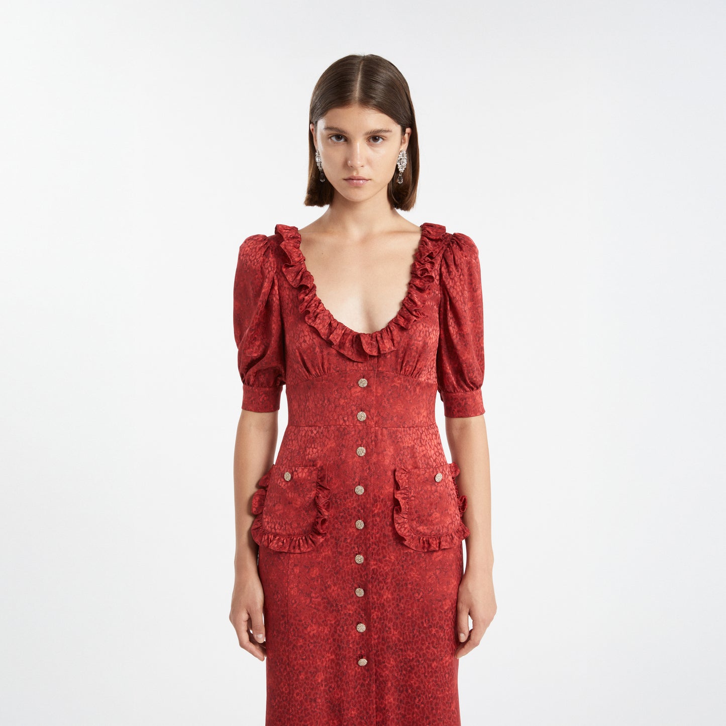JACQUARD MIDI DRESS