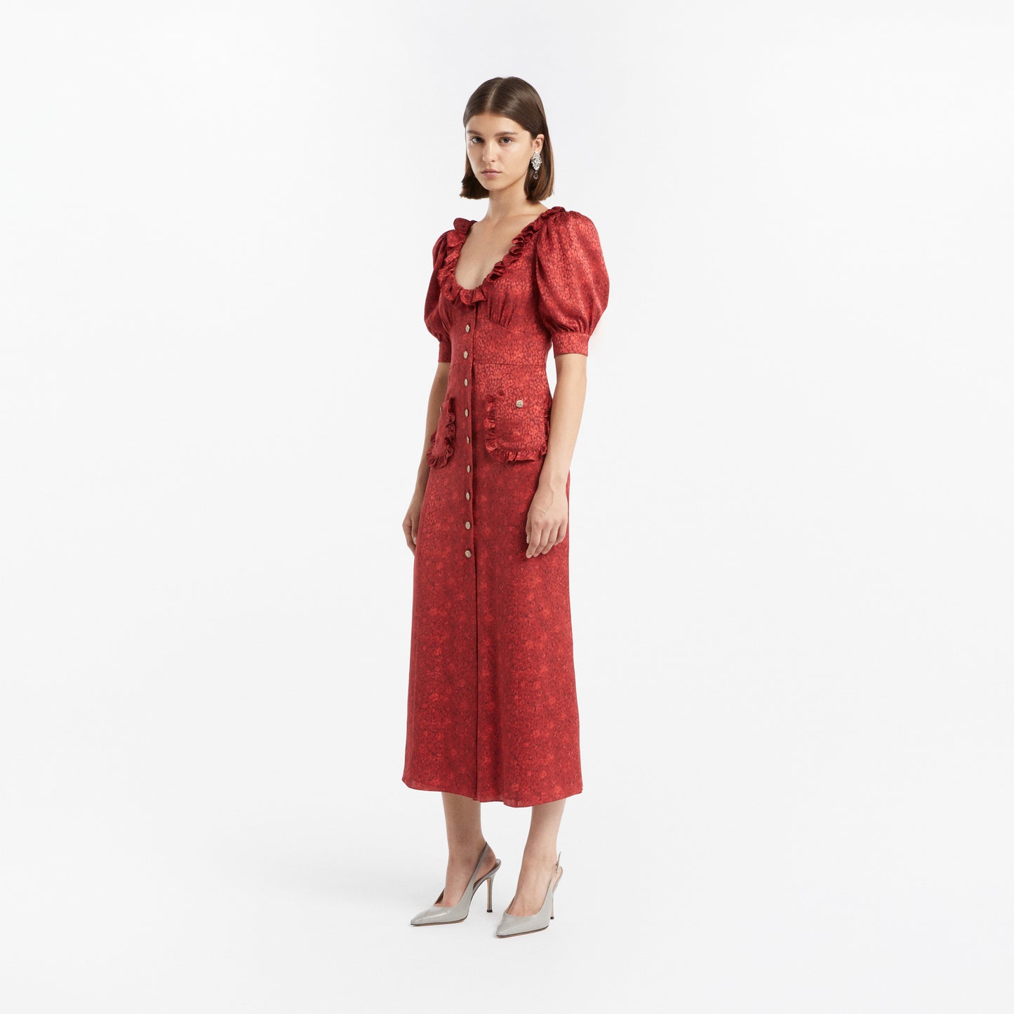 JACQUARD MIDI DRESS