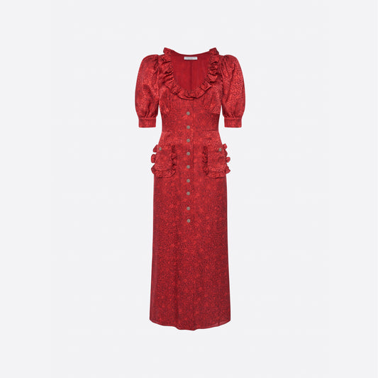JACQUARD MIDI DRESS