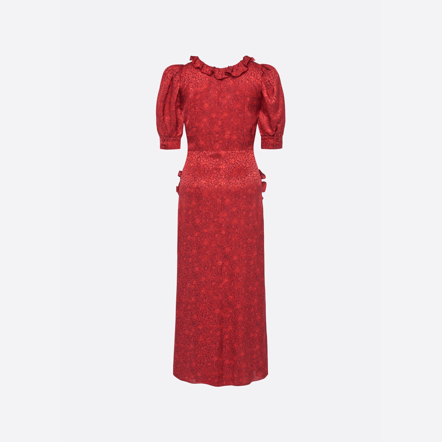 jacquard midi dress with sleeves Plus Size A-Line Floral Jacquard Soft Knit Midi Dress