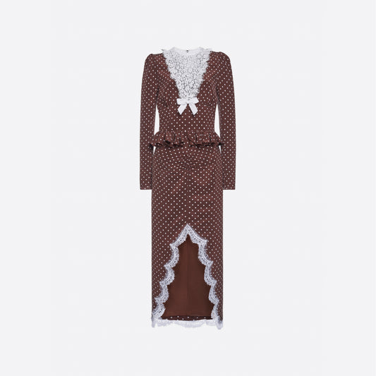 POLKA DOT MIDI DRESS