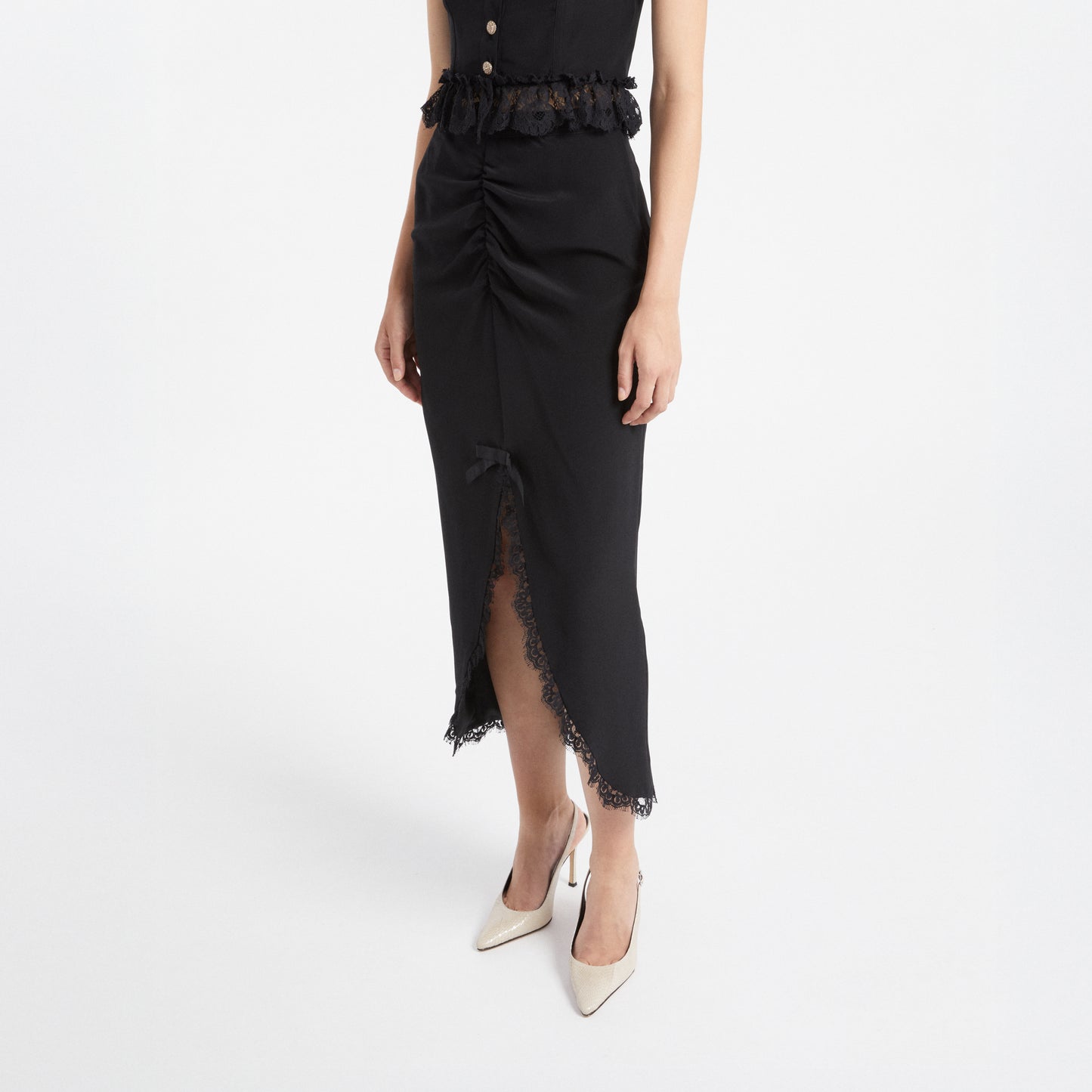 MIDI SKIRT WITH RUFFLES