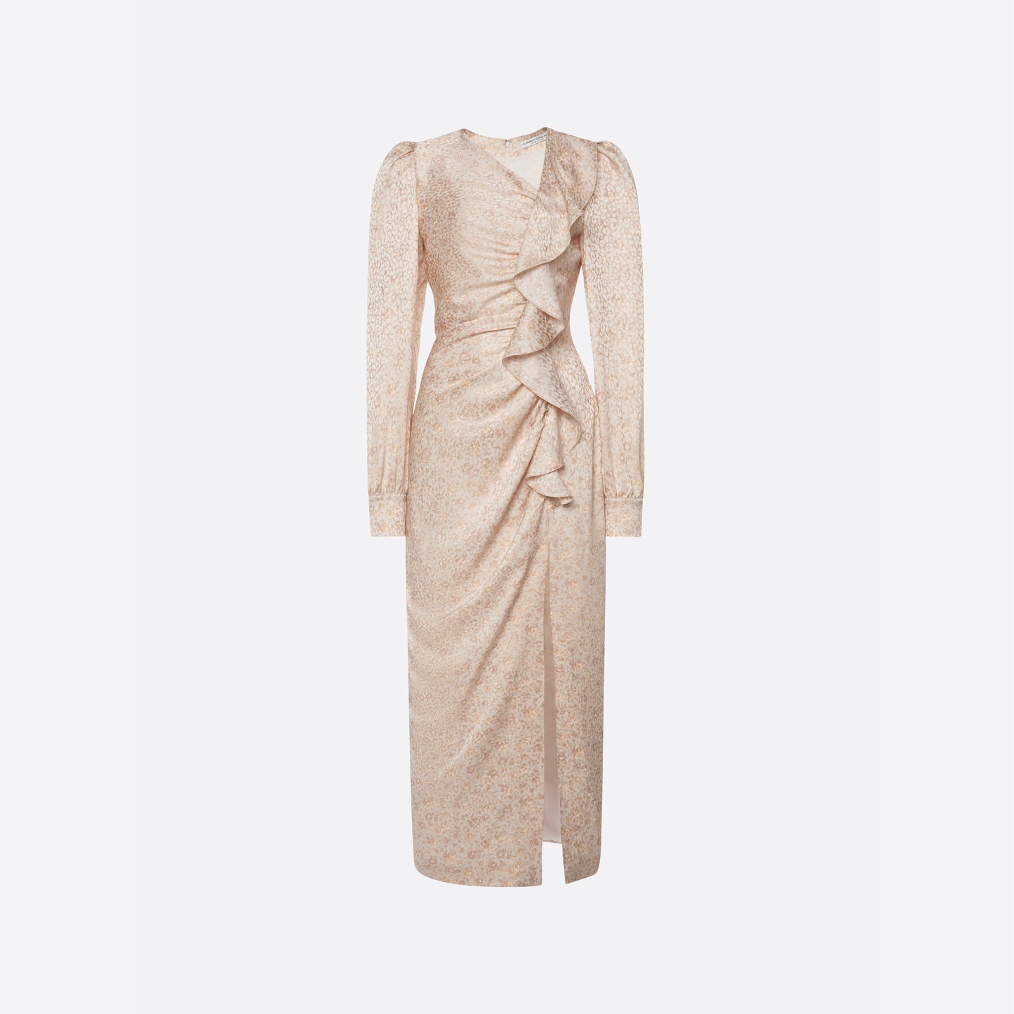 JACQUARD DRAPED DRESS
