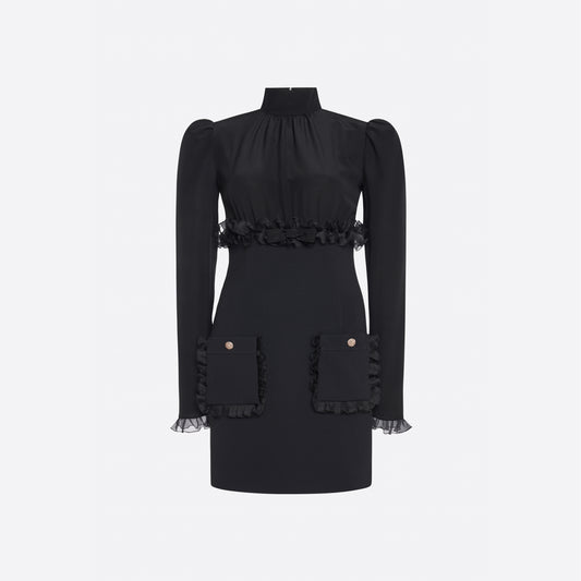 CADY MINI DRESS WITH RUFFLES