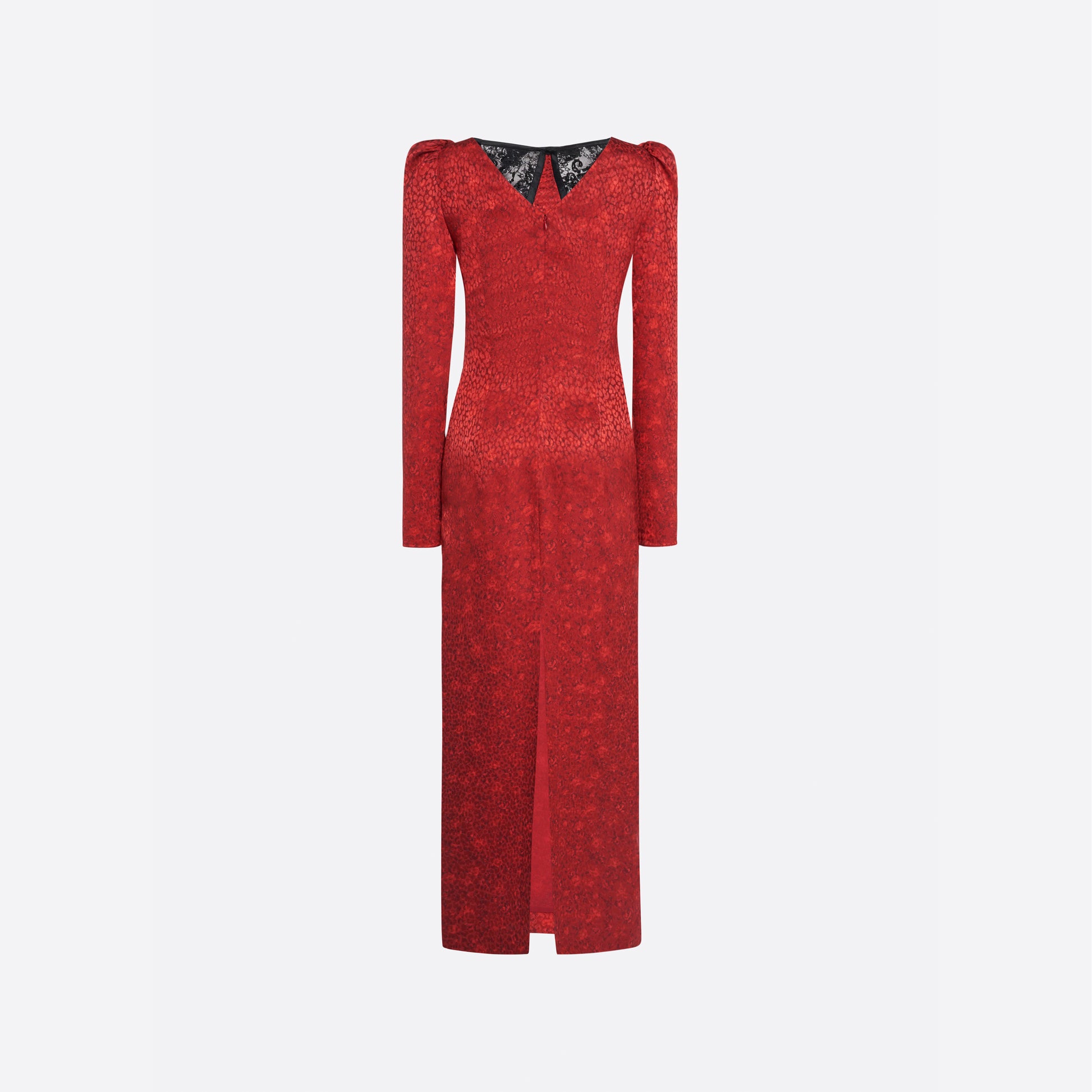 alessandra rich long dress Alessandra Rich Asymmetric Wool-blend Crepe Midi Dress - Women - Red Dresses