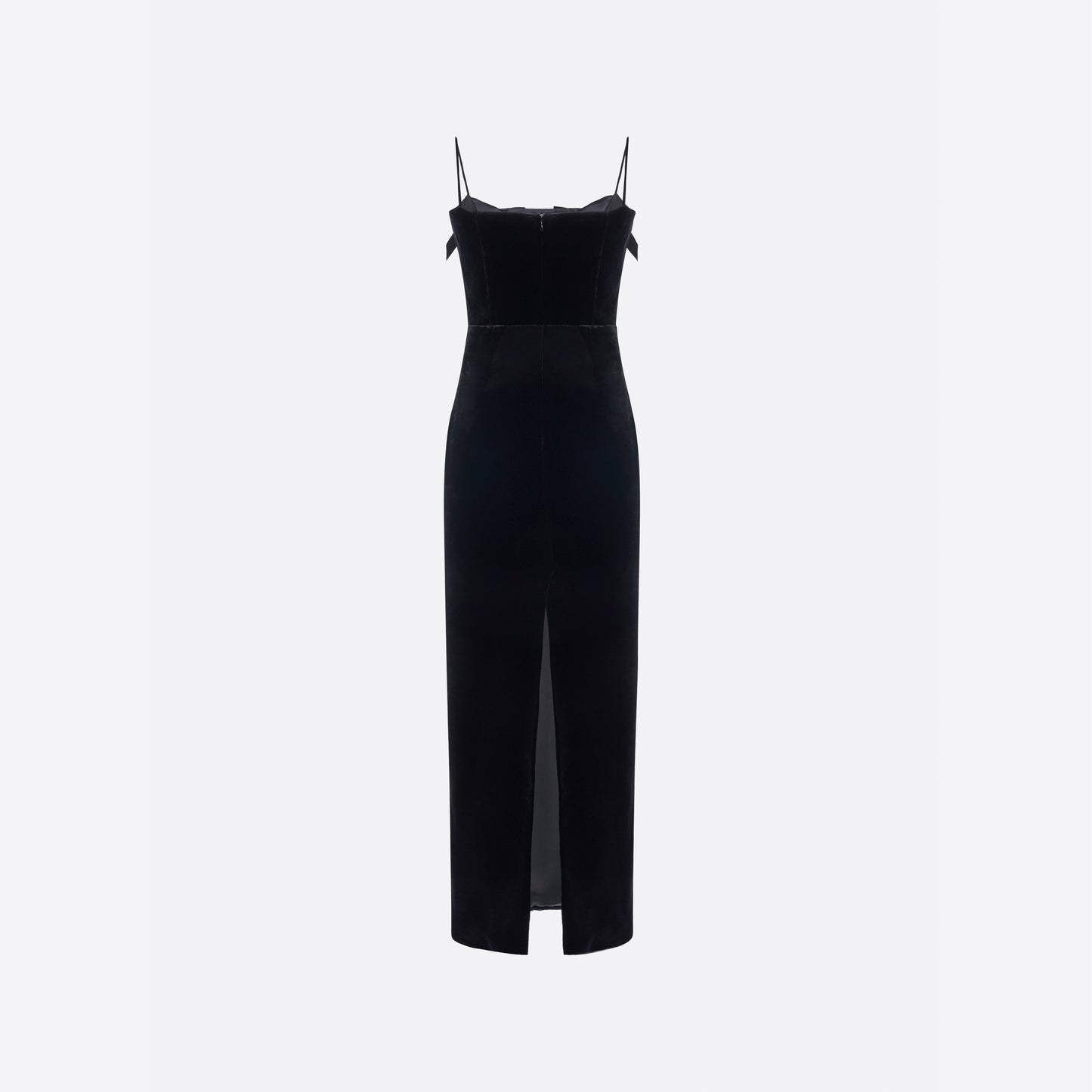 alessandra rich black velvet dress Alessandra Rich Bow-detail Velvet Gown