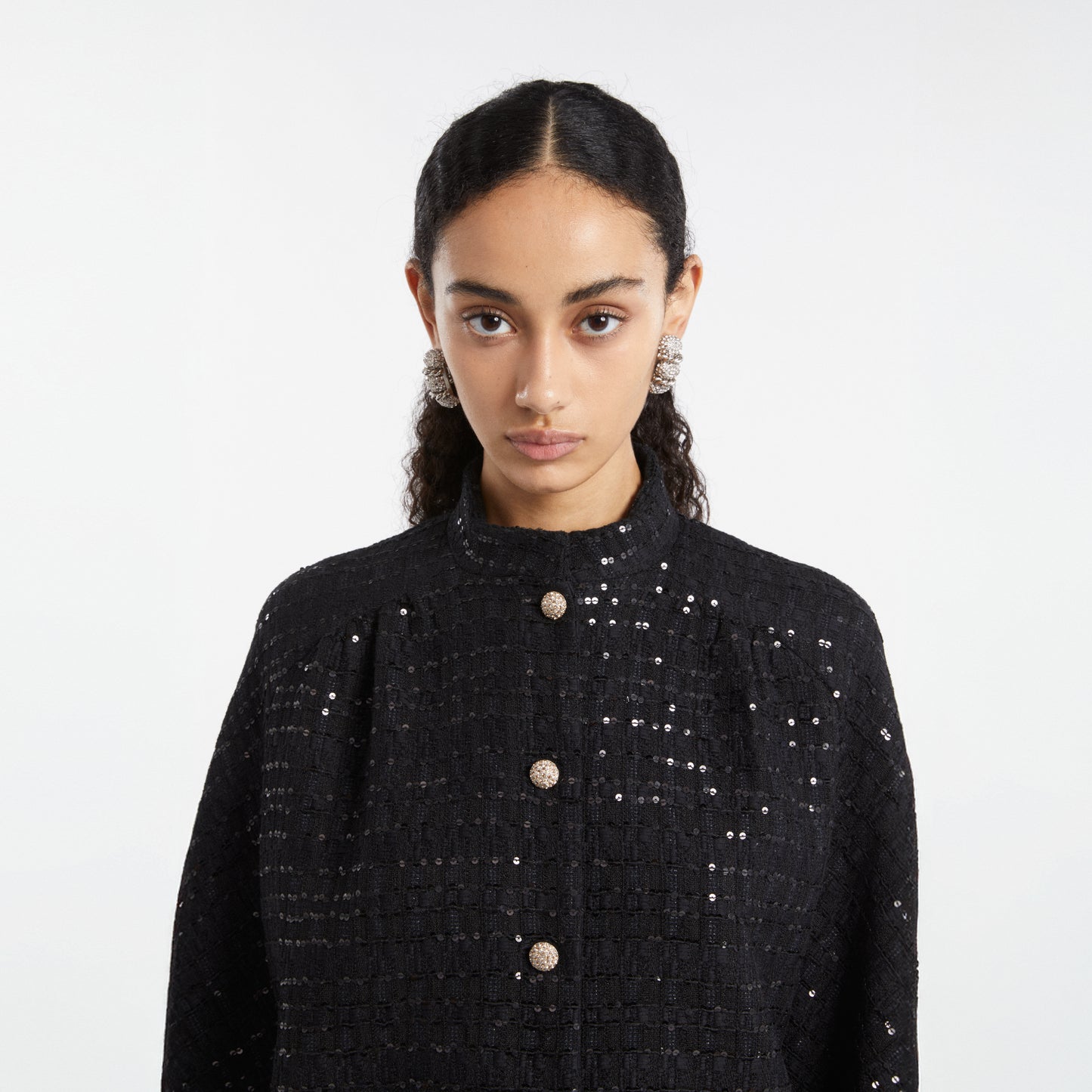 SEQUIN TWEED BLOUSON