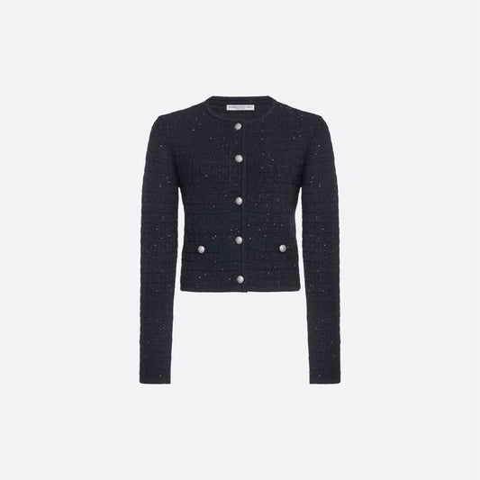 SEQUIN KNIT CARDIGAN