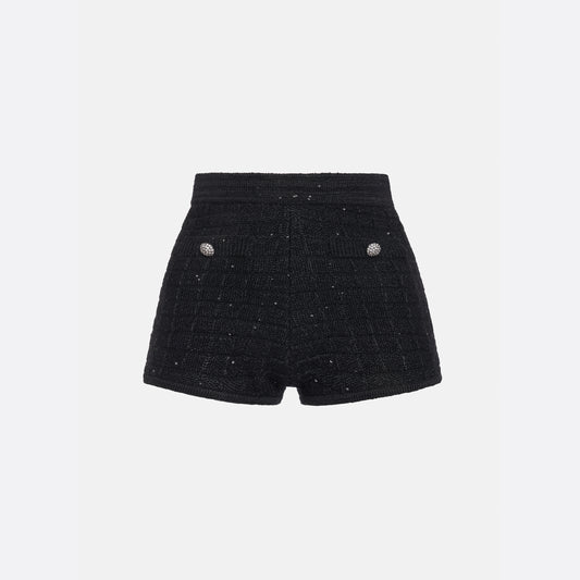 SEQUIN KNIT SHORTS