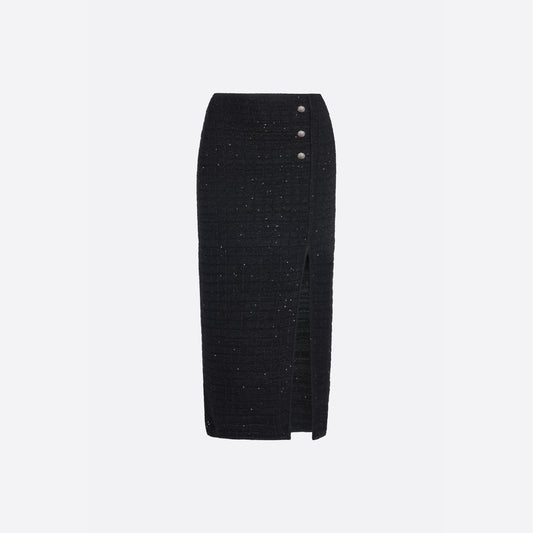 SEQUIN KNIT MIDI SKIRT