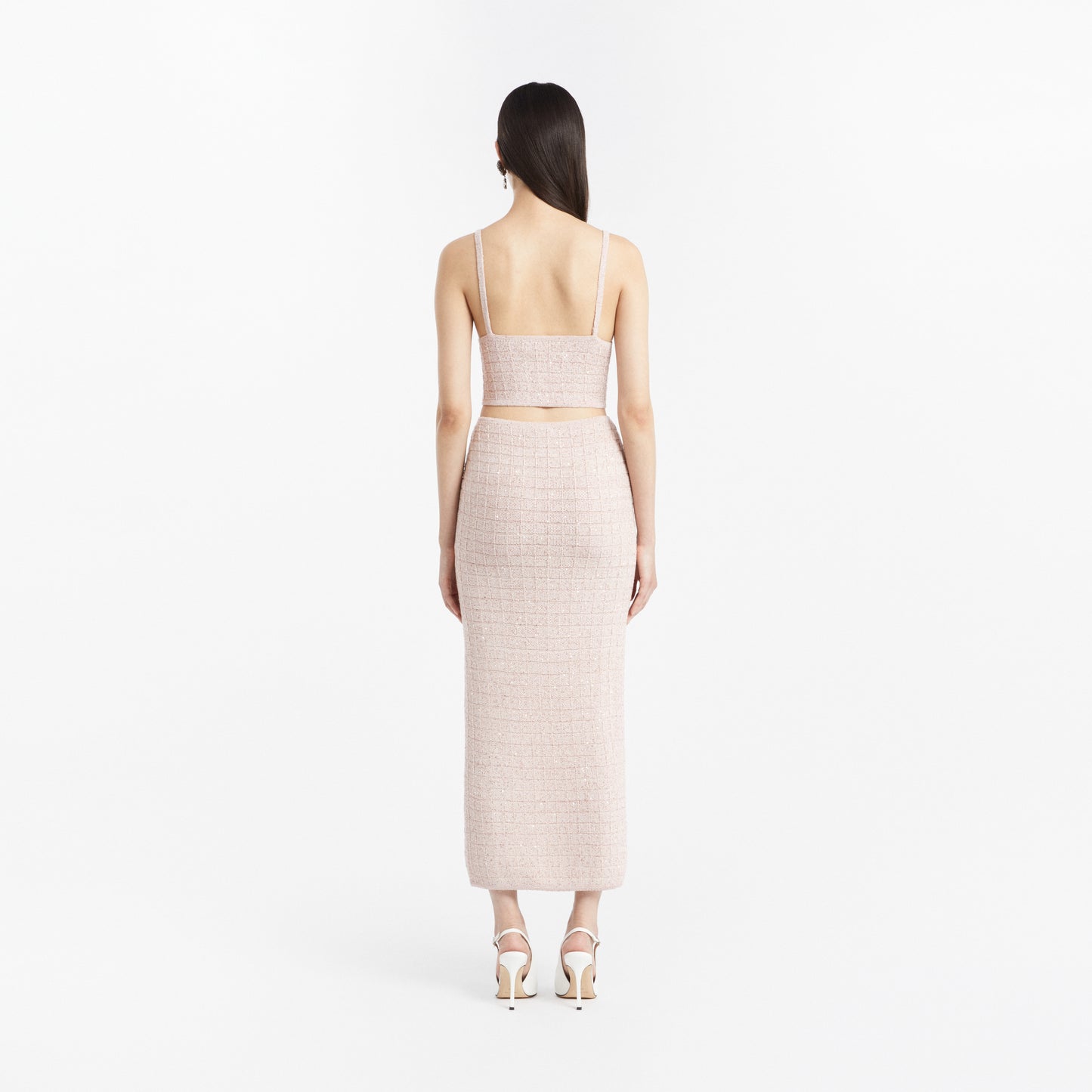 SEQUIN KNIT MIDI SKIRT