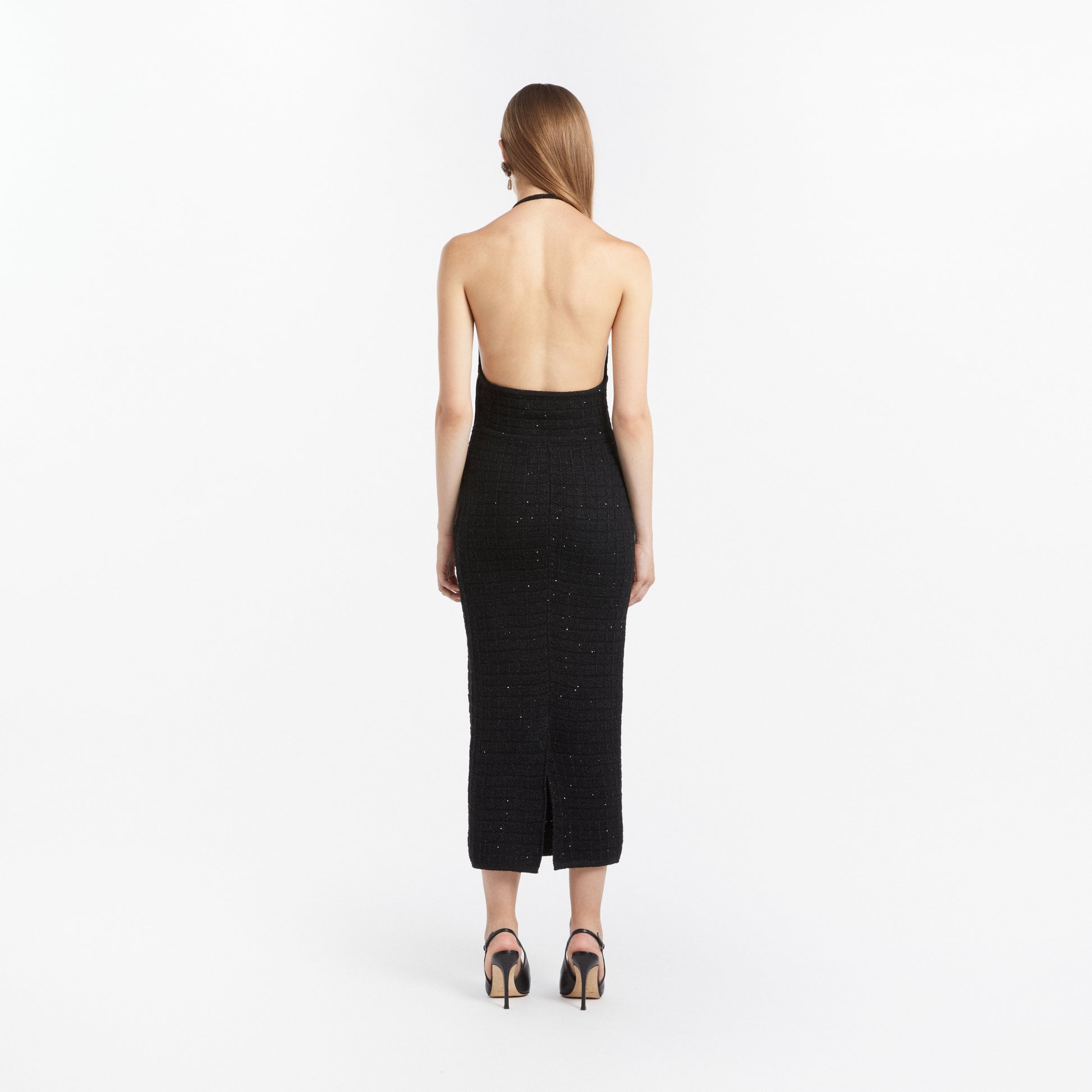 Sequin knit backless midi dress | Alessandra Rich Sequin knit backless midi dress | Alessandra Rich