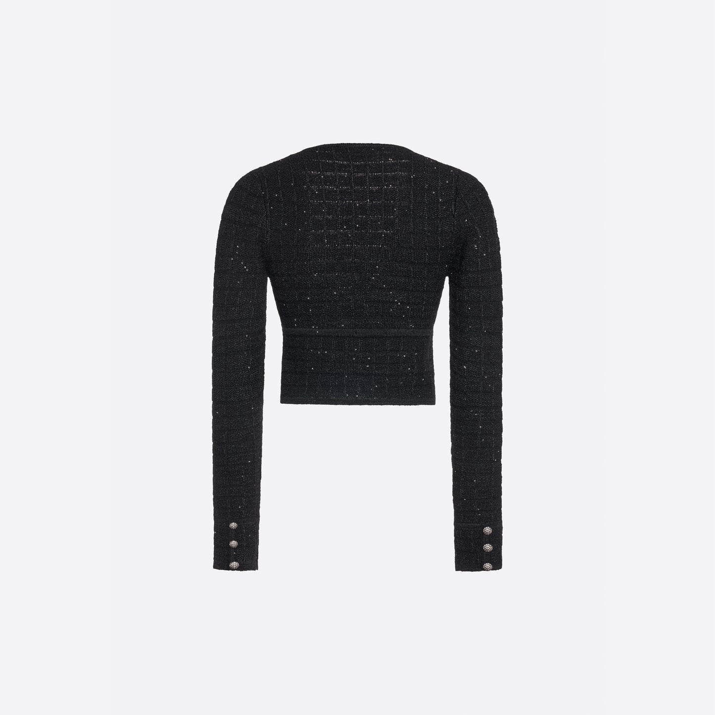 SEQUIN KNIT CROP CARDIGAN