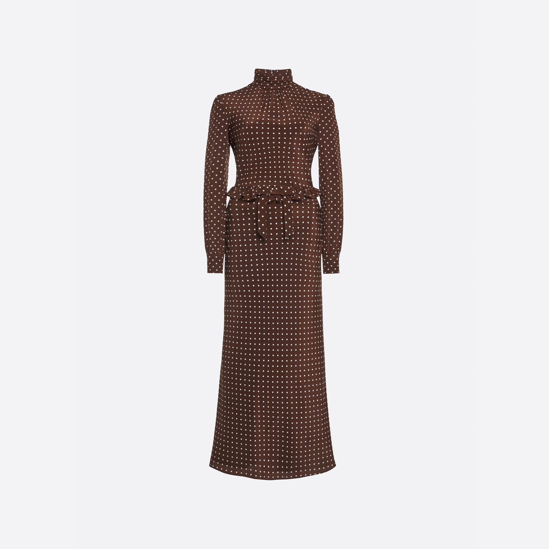 silk polka dot dress RLT SLIP Adjustable back straps for a customizable fit Cowl Neck Dress - Luxurious