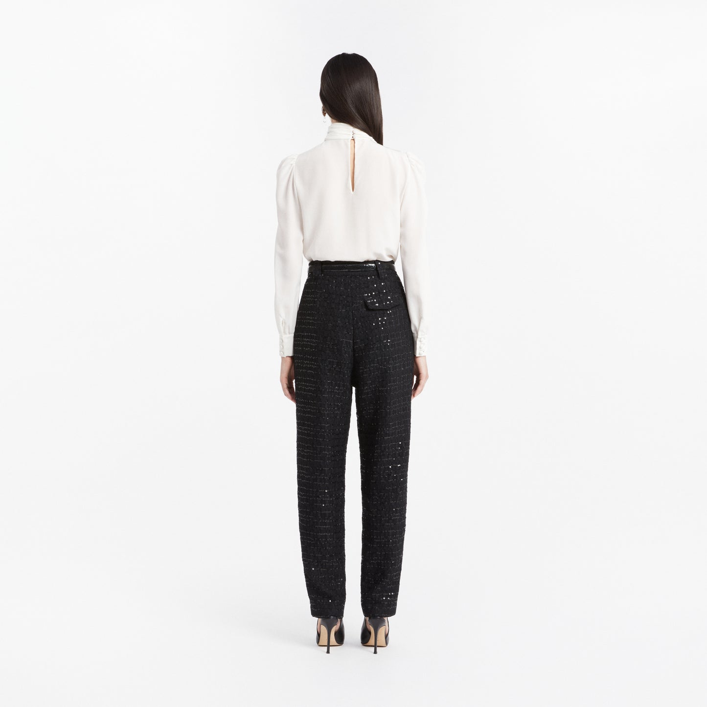 SEQUIN TWEED TROUSERS