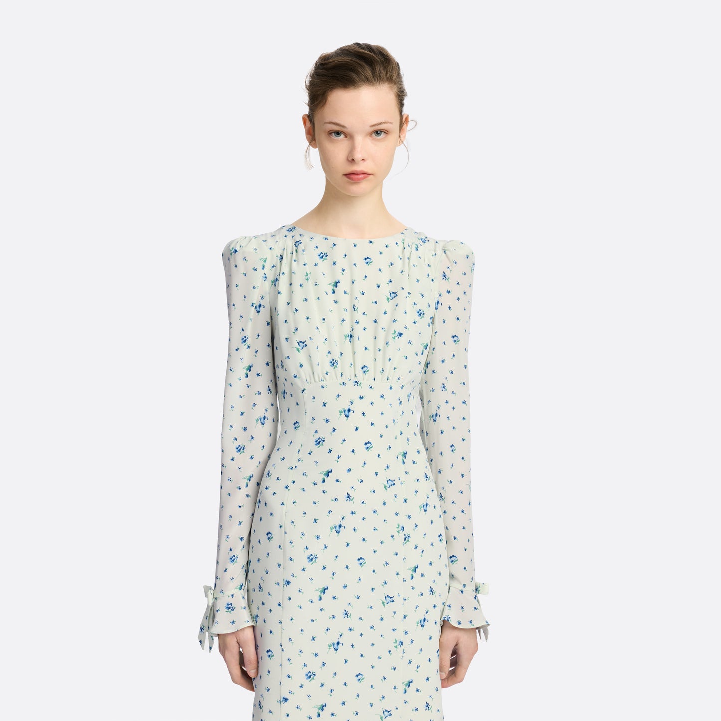 SILK OPEN BACK MIDI DRESS