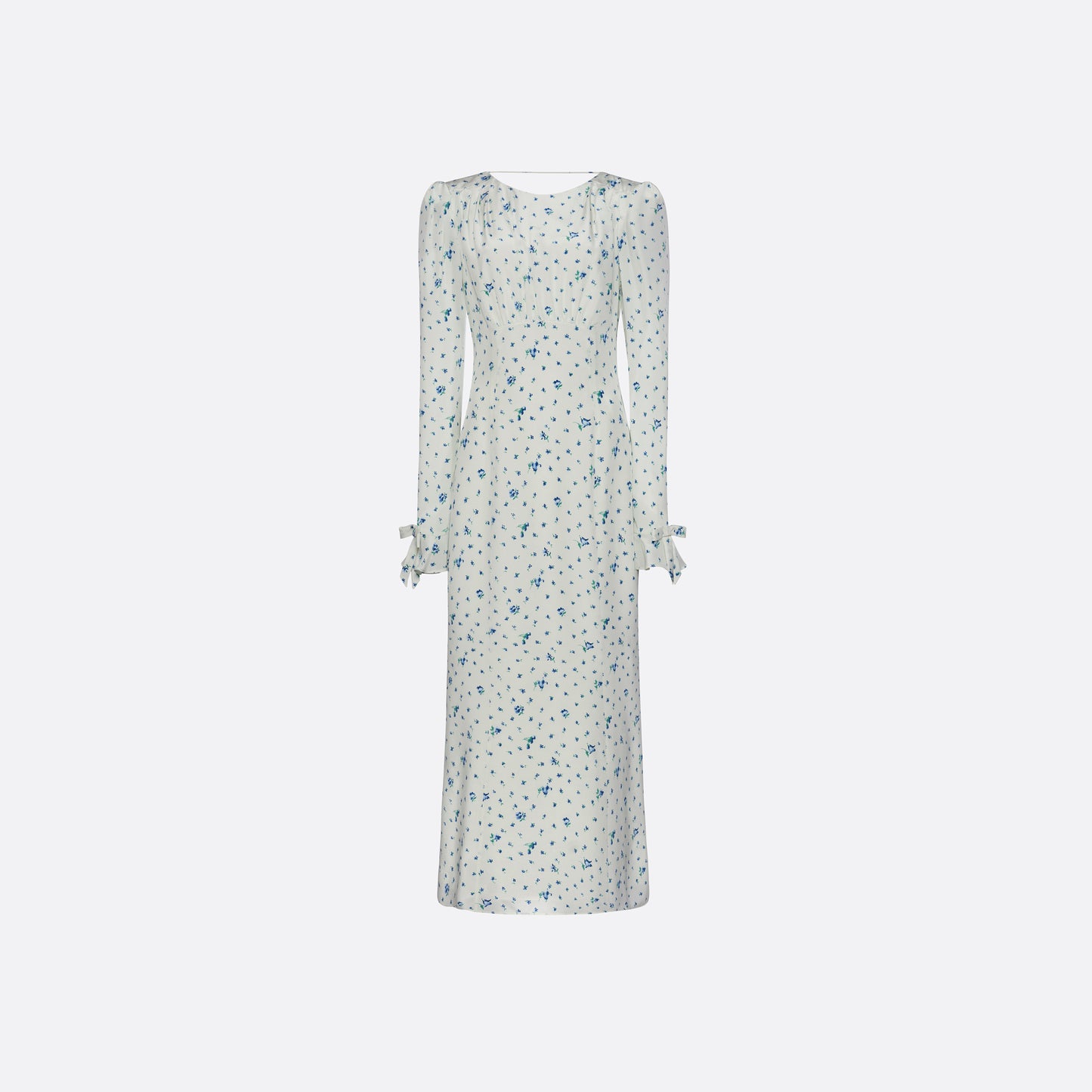 SILK OPEN BACK MIDI DRESS