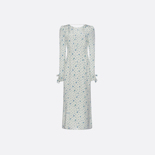 SILK OPEN BACK MIDI DRESS