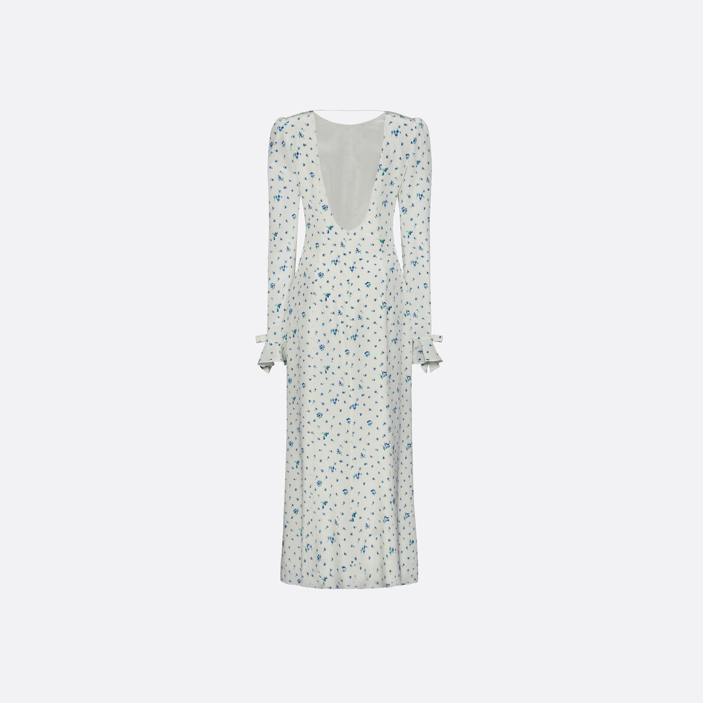 SILK OPEN BACK MIDI DRESS