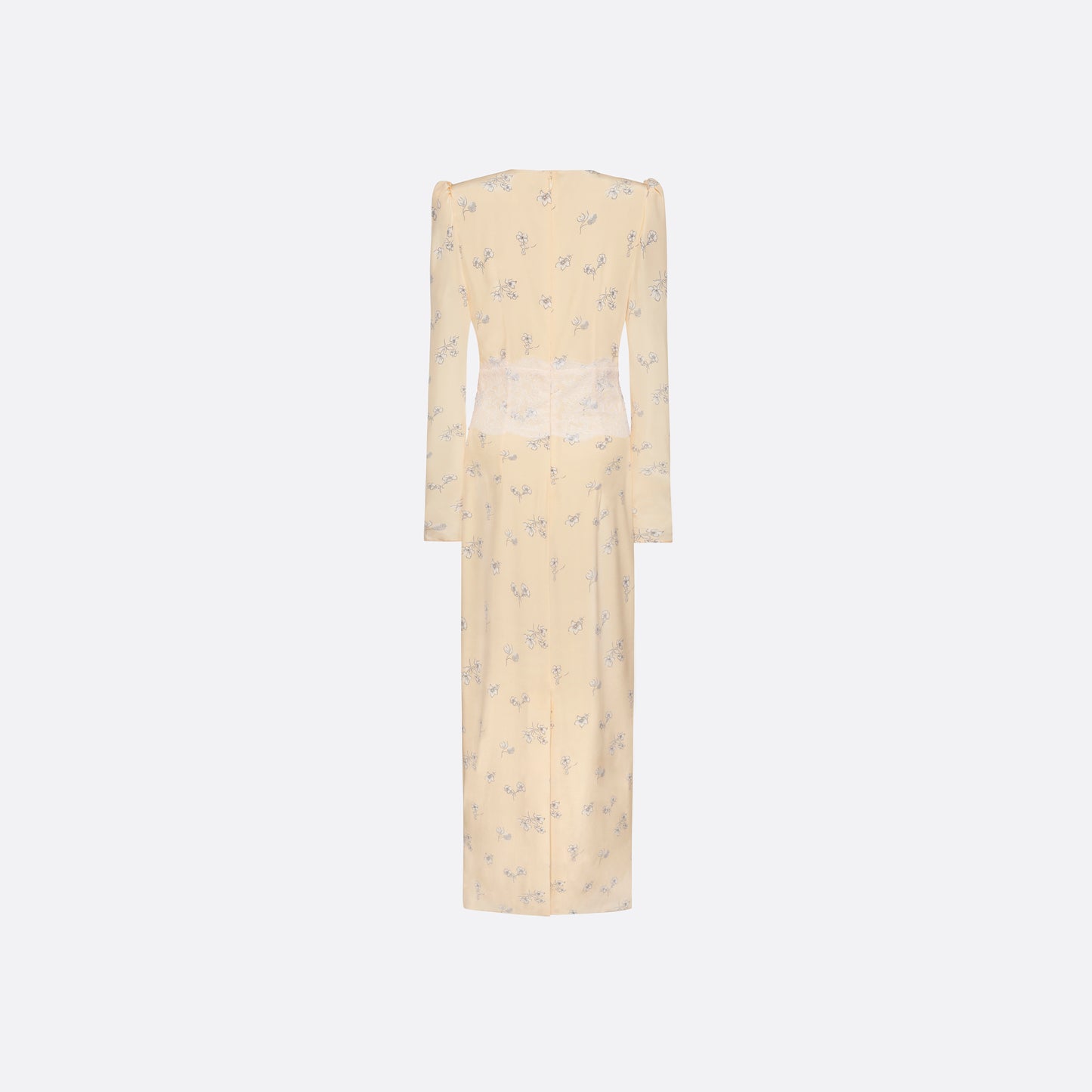 Alessandra Rich - Silk Midi Dress With Lace Detail - 38
