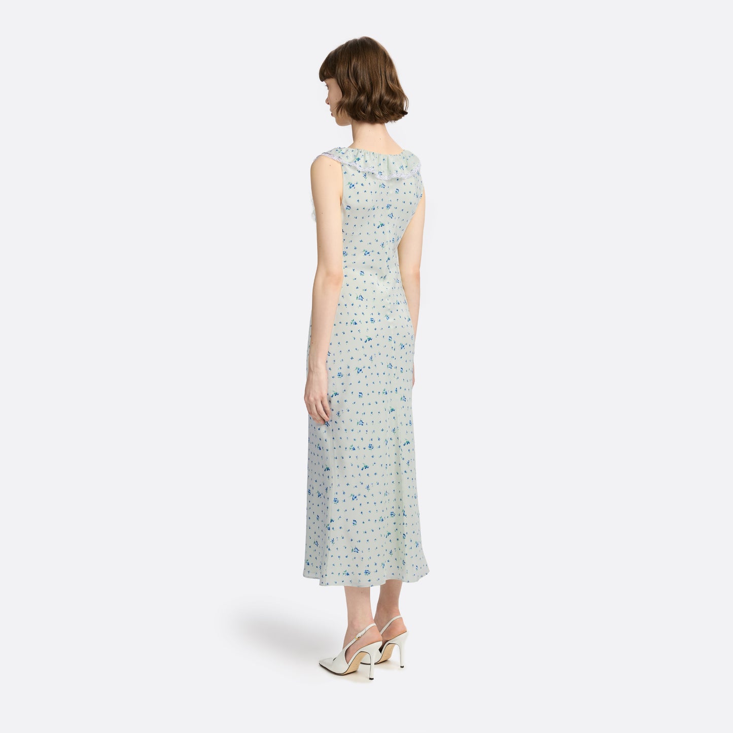 SILK SLIP MIDI DRESS