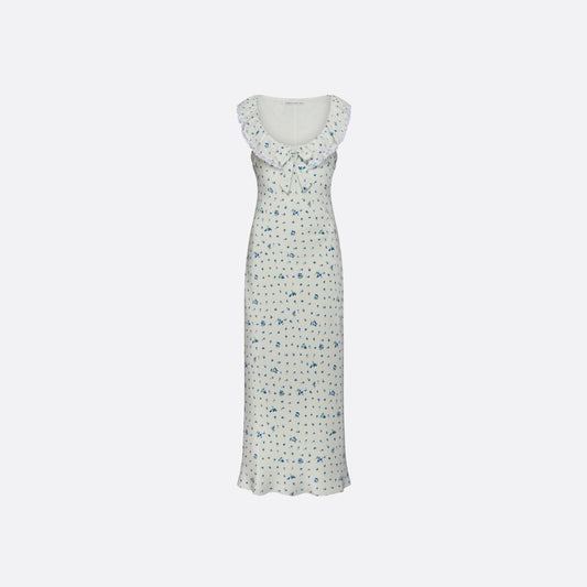 SILK SLIP MIDI DRESS