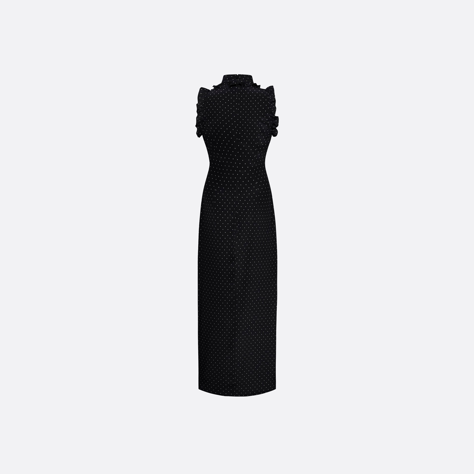 Alessandra Rich - Silk High Neck Midi Dress - 44