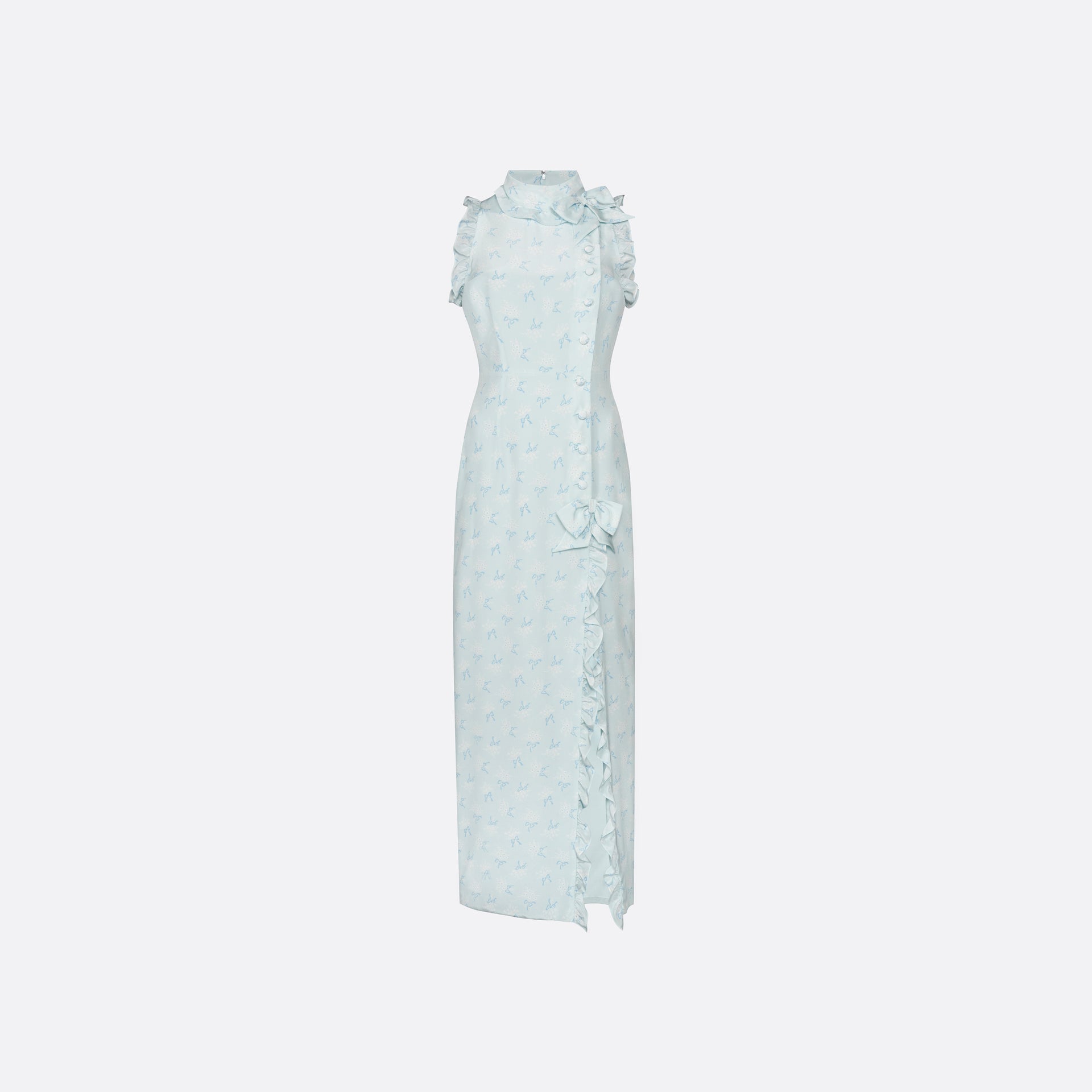 Alessandra Rich - Silk High Neck Midi Dress - 38