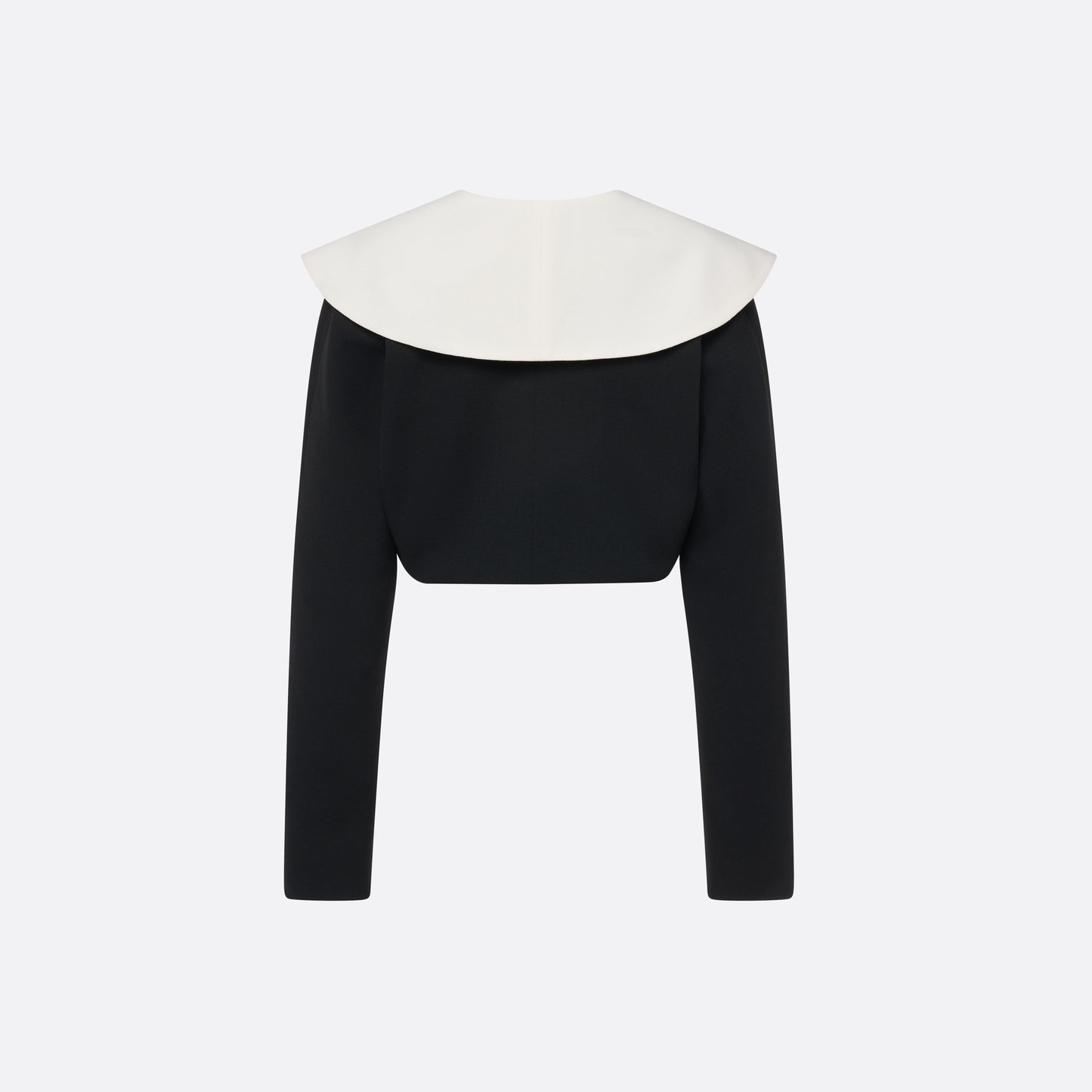 WOOL CRÊPE CROPPED DOUBLE BREASTED JACKET