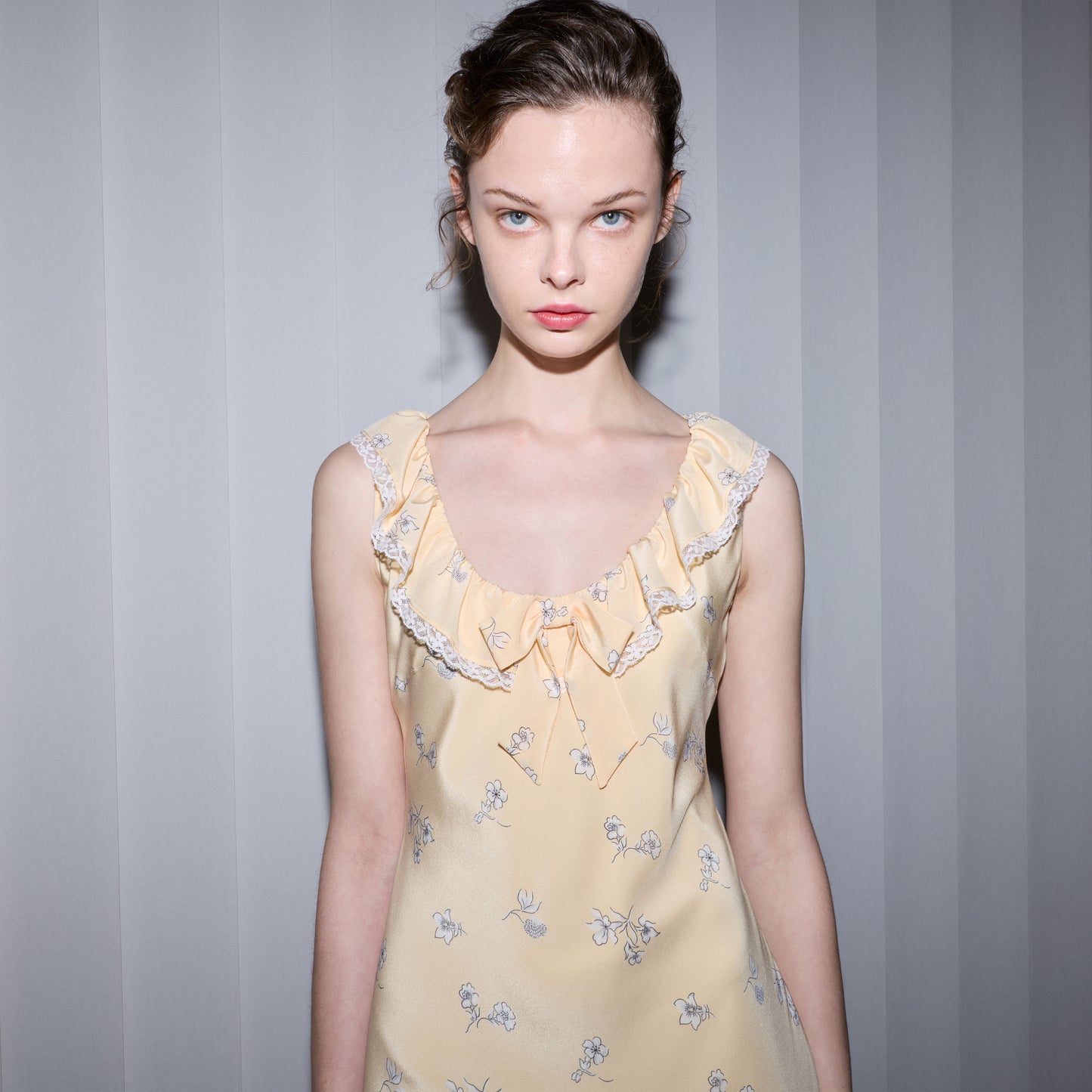 SILK SLIP MIDI DRESS